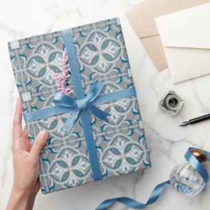 Papel De Regalo Mediterráneo Italia Azulejos Despedida de Soltera