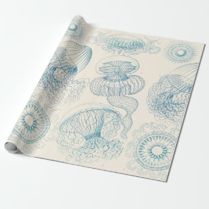 Papel De Regalo Medusa Ernst Haeckel Arte de Ciencia Antiguo