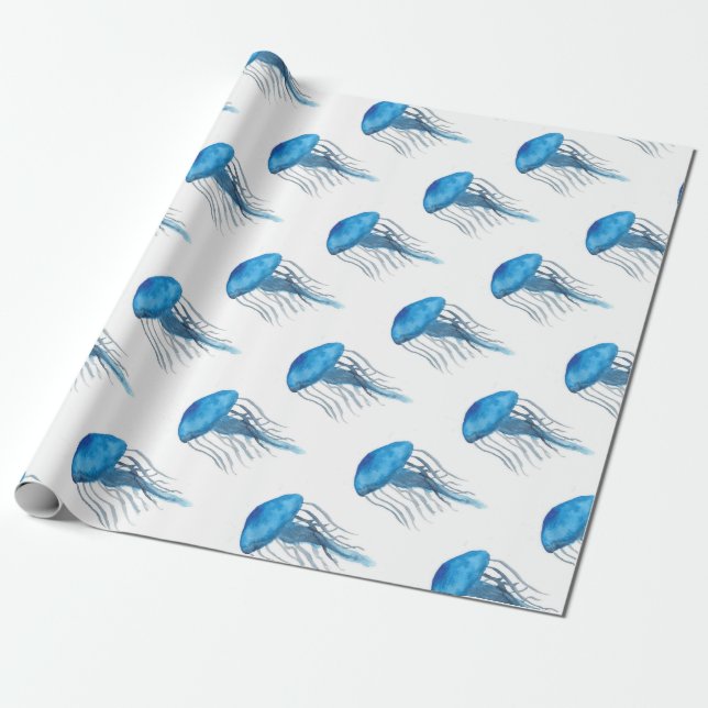Papel De Regalo Medusas azules (Desenrollado)
