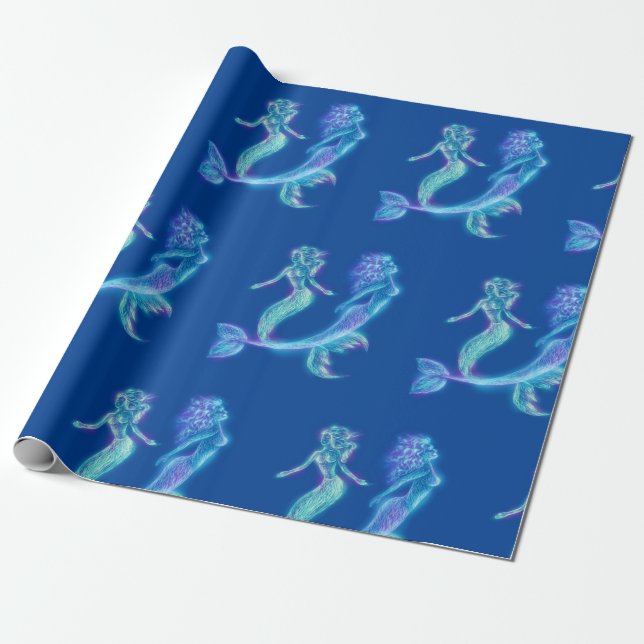 Papel De Regalo Meerjungfrauen mermaids (Desenrollado)