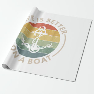 Papel De Regalo Mejor es navegar en barco en barco
