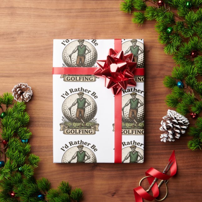 Papel De Regalo Mejor estaría jugando golf (Regalo de vacaciones)