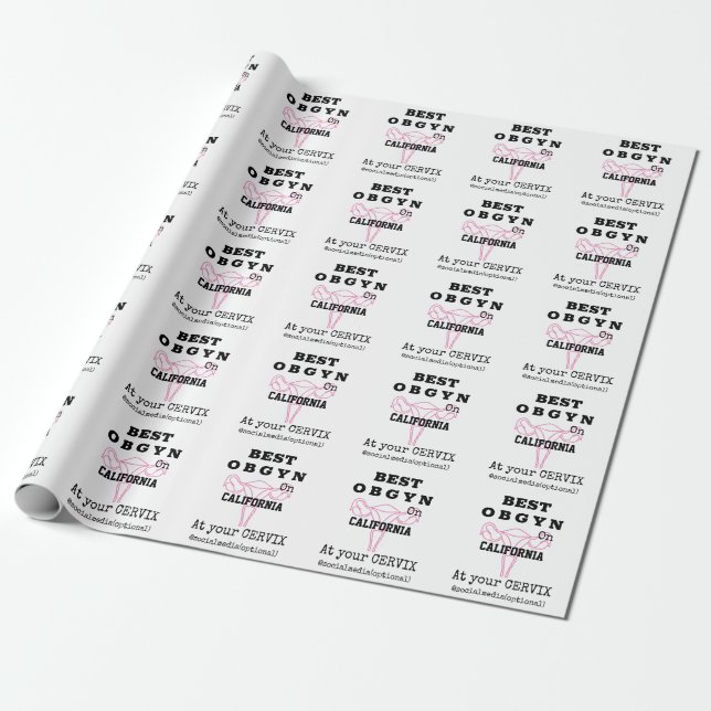 Papel De Regalo Mejor ginecólogo en ciudad (Desenrollado)