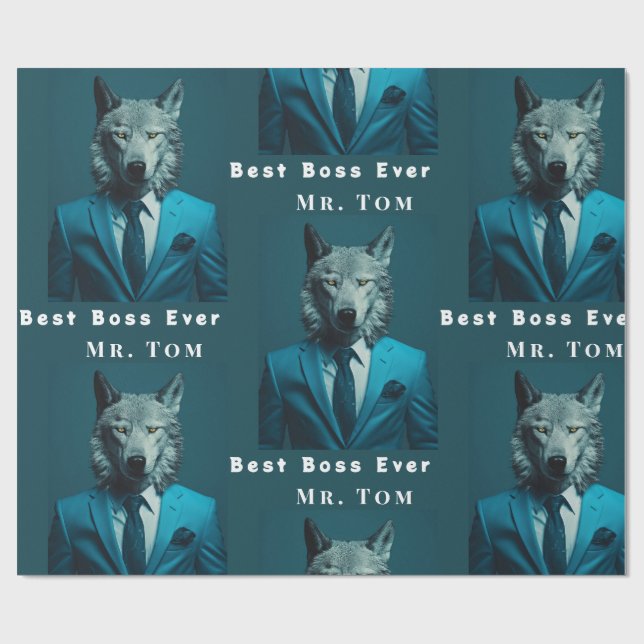 Papel De Regalo Mejor Jefe de la Historia (Superficie plana)