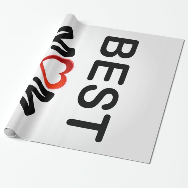 Papel De Regalo Mejor madre | Personalizado Para Mi Mamá (Desenrollado)