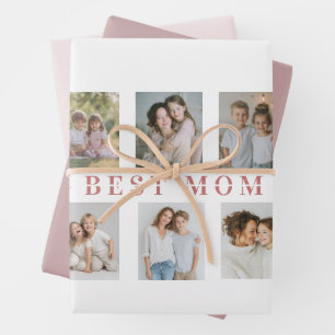 Papel de Regalo Mejor Mamá Fotos Personalizadas