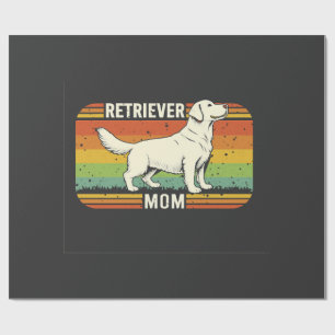 Papel De Regalo Mejor Mamá Perro Retriever Dorado Vintage Mamá Per