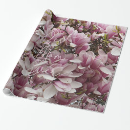Papel De Regalo Mejor Mamá Que Nunca Magnolia Rosa Floral