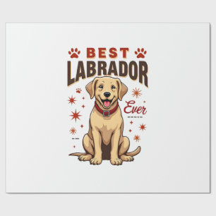 Papel De Regalo Mejor padre de Labrador de todos los tiempos Vinta