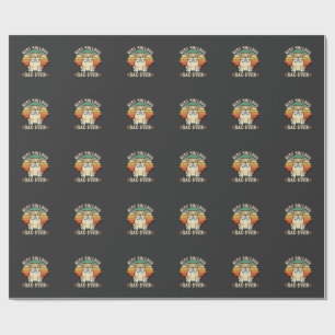 Papel De Regalo Mejor papá Bulldog Retro Vector
