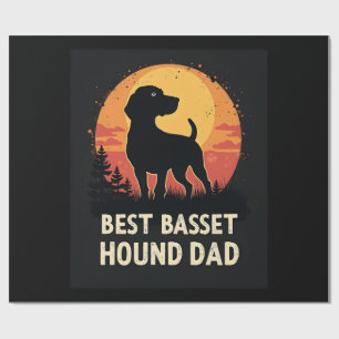 Papel De Regalo Mejor papá de perro papá - Camiseta vintage de Bas