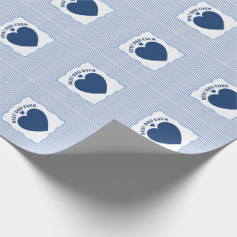 Papel De Regalo Mejor papá del mundo patrón de rayas azules marino