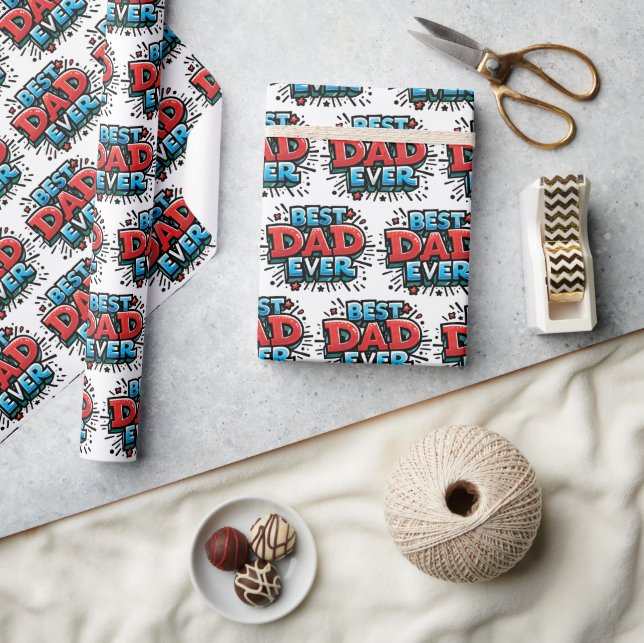 Papel De Regalo Mejor Papá Nunca (Artesanía)