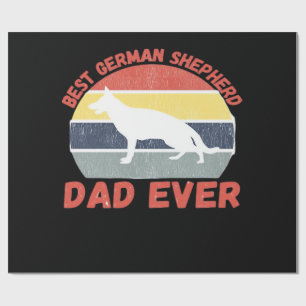 Papel De Regalo Mejor papá Pastor Alemán de todos los tiempos cita