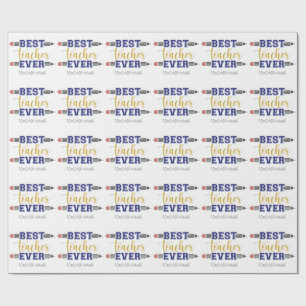 Papel De Regalo Mejor Profesor Personalizado - Regalo Personalizad