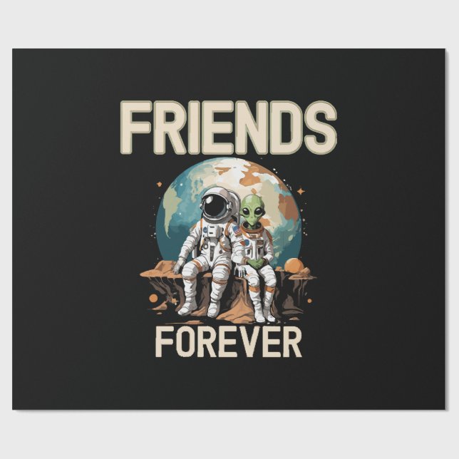 Papel De Regalo Mejores amigos para siempre  (Superficie plana)