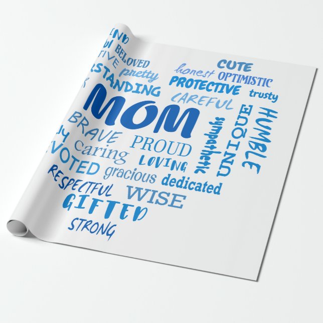 Papel De Regalo Mejores cualidades de la madre y características d (Desenrollado)