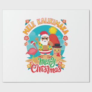 Papel De Regalo Mele Kalikimaka para una brillante Navidad hawaian
