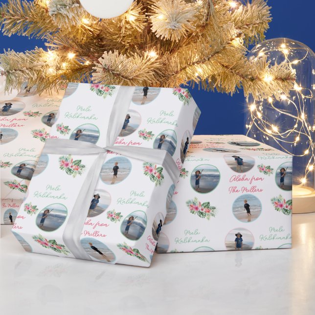 Papel De Regalo Mele Kalikimaka Personalizado 3 Navidades de fotog (Vacaciones)