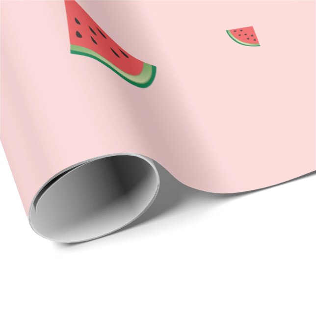 Papel De Regalo Melón de agua Verano Fruta dulce rosa (Esquina del rollo)