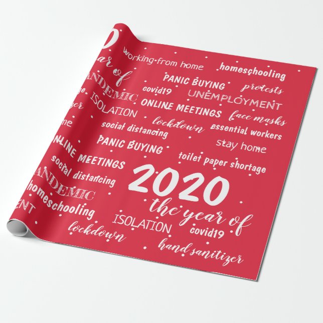 Papel De Regalo Memorial de COVID 19 Navidades 2020 (Desenrollado)