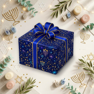 Papel De Regalo Menorá Celestial de la Marina Mística