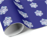 Papel De Regalo Menorá y estrella de Hannukah<br><div class="desc">Menorá y estrella de Hannukah</div>