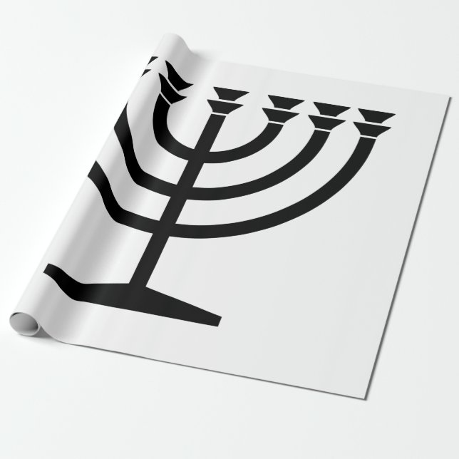 Papel De Regalo Menorah judía (símbolo del judaísmo) (Desenrollado)