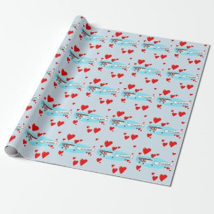 Papel De Regalo mensaje de amor con el personalizado del avión