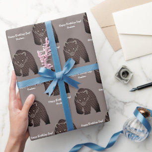 Papel De Regalo Mensaje de Personalizado de cumpleaños de caza de 