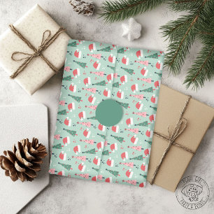 Papel De Regalo Menta Navideña Alegre