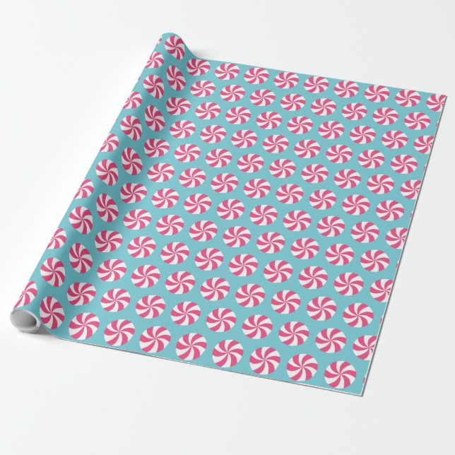 Papel De Regalo Menta Rosa (Desenrollado)