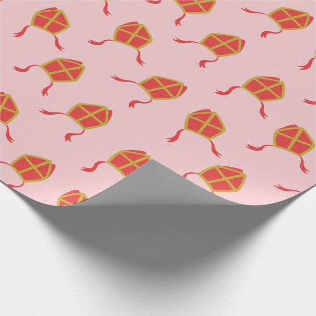 Papel De Regalo Mentiras de Sinterklaas en rosa claro (Esquina)