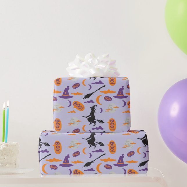 Papel De Regalo Menudo envolvimiento de regalo de Bruja, Luna y Es (Regalos de fiesta)