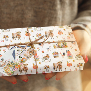 Papel De Regalo Mercado agrícola de otoño   Día de Acción de Graci