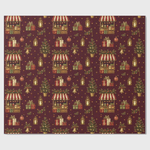 Papel de regalo Mercado de Navidad del Viejo Mundo