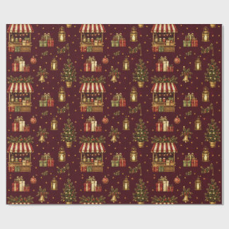 Papel de regalo Mercado de Navidad del Viejo Mundo