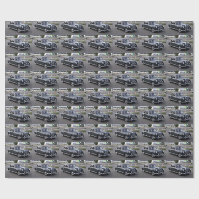 Papel De Regalo Mercedes negro 220 S (Superficie plana)