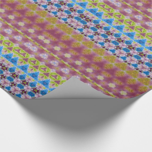 Papel De Regalo Meriwear Floral Hazer Moda Stripe Romántico (Esquina)