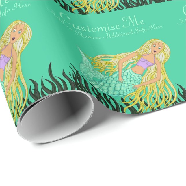 Papel De Regalo Mermaid (Esquina del rollo)