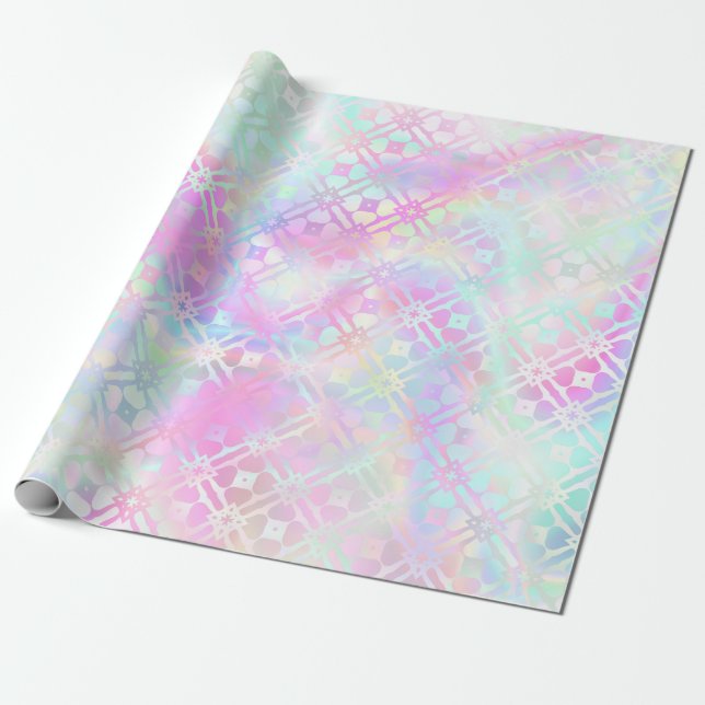 Papel De Regalo Mermaid Shimmer Pink (Desenrollado)
