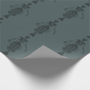 Papel De Regalo Mermaid Skeleton Dark