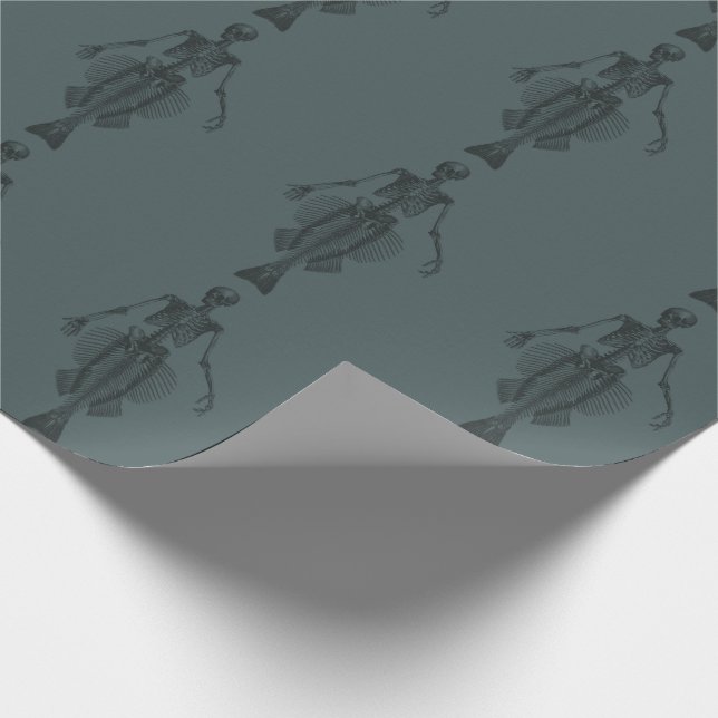 Papel De Regalo Mermaid Skeleton Dark (Esquina)