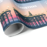 Papel De Regalo Merry Christmas Beach Pier Sunset San Diego<br><div class="desc">Esta es una fotografía de una puesta de sol asombrosa, rosa y azul con un árbol de Navidad en un muelle. La foto fue tomada en Pacific Beach, San Diego, California, y es perfecta para Navidades con regalos temáticos y para saludar tarjetas de vacaciones, ya sea para Navidades en julio...</div>