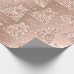 Papel De Regalo Merry Christmas Bear Black Rubor Rosa Gold Purpuri<br><div class="desc">Holidays Modern Wrap - decorado con textura metálica en polvo con falso rosa de Navidades de oro oso.</div>