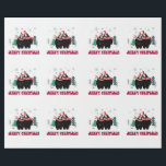 Papel De Regalo Merry Christmas Black Bears<br><div class="desc">Este papel de envolvimiento de osos negros navideños es una manera linda y divertida de agregar un bonito estilo campestre a cualquier regalo esta temporada navideña.</div>