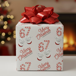 Papel De Regalo Merry Christmas Candy Cane 6-7 Meme Pattern