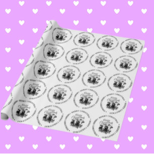Papel De Regalo Merry Christmas Country Cow