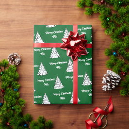 Papel De Regalo Merry Christmas Custom Name Cute Personalizado
