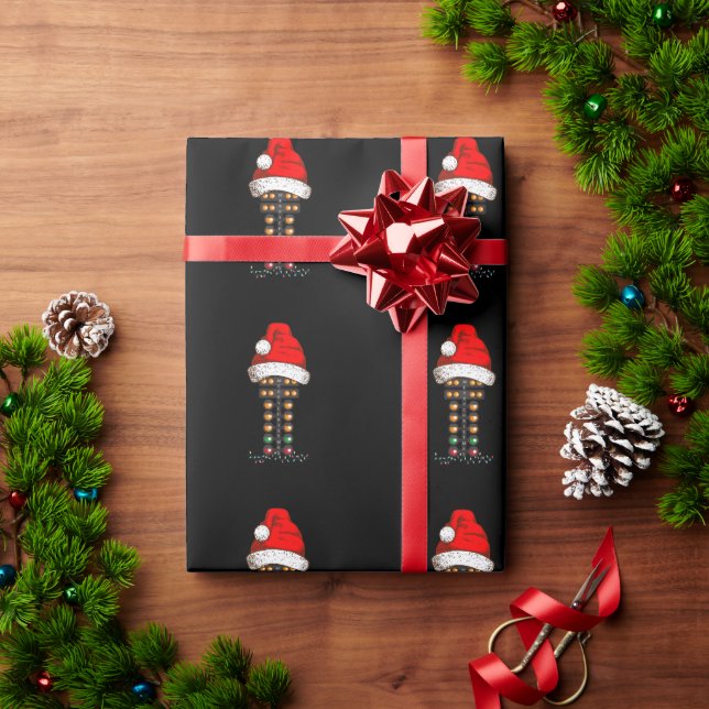 Papel De Regalo Merry Christmas Drag Racing Christmas Tree  (Regalo de vacaciones)